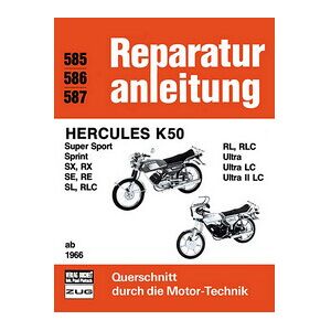 Motorbuch Vol. 585 Reparation instruktioner Hercules K50 fra 1966 og fremefter