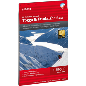 Calazo förlag Høyfjellskart Sogndal: Togga og Frudalshesten 1:25.000 Nocolour OneSize, NoColour