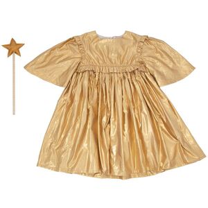Meri Meri Udklædning - Gold Angel Dress - Meri Meri - 5-6 År (110-116) - Udklædning