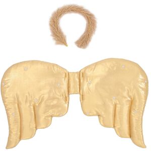 Meri Meri Udklædning - Gold Quilted Angel Wings - Meri Meri - Onesize - Udklædning