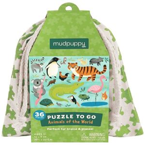 Mudpuppy Puslespil - To Go - 36 Brikker - Verdens Dyr - Mudpuppy - Onesize - Puslespil