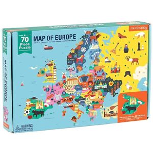 Mudpuppy Puslespil - 70 Brikker - Kort Over Europa - Mudpuppy - Onesize - Puslespil