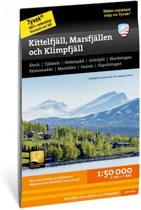 Calazo förlag Kittelfjäll, Marsfjällen & Klimpfjäll 1:50.000 Sort Sort OneSize