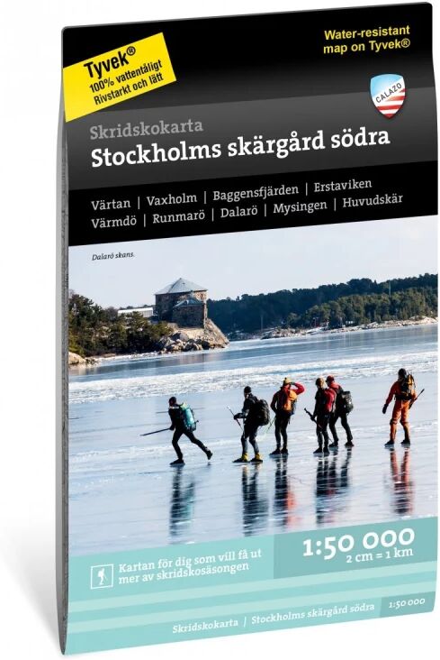 Calazo förlag Skridskokarta Stockholms skärgård - södra 1:50.000 Sort Sort OneSize