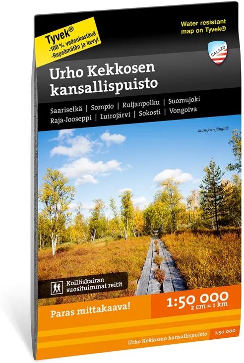 Calazo förlag Urho Kekkosen kansallispuisto 1:50.000 Sort Sort OneSize