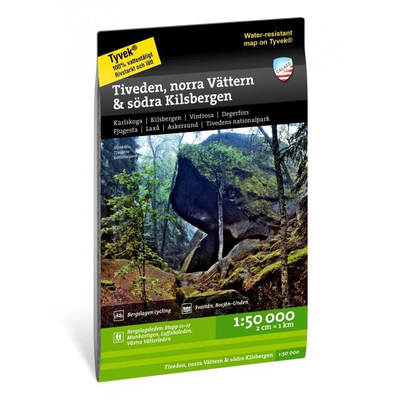 Calazo förlag Tiveden, Norra Vättern & södra Kilsbergen 1:50.000 Sort Sort OneSize