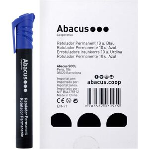 Abacus Rotulador permanente  10 u. 4 mm Azul