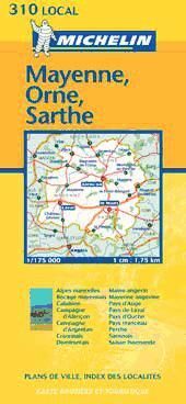 Michelin Mapa Mayenne, Orne, Sarthe 2002