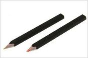 Moleskine Highlighter Pencil Set, Black, Large Point 3.0 Mm, Fluorescent Orange And Yellow Lead With Cap And Sharpener