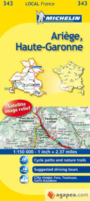 MICHELIN Mapa Local Arige, Haute-garonne