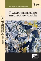 EDICIONES OLEJNIK Tratado De Derecho Hipotecario Alemán