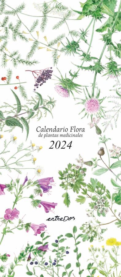 entreDos Calendario pared Flora Plantes Medicinales 2024 castellano