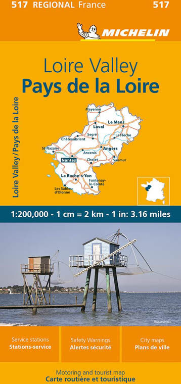 Mapa Regional Loire Valley/Pays de La Loire