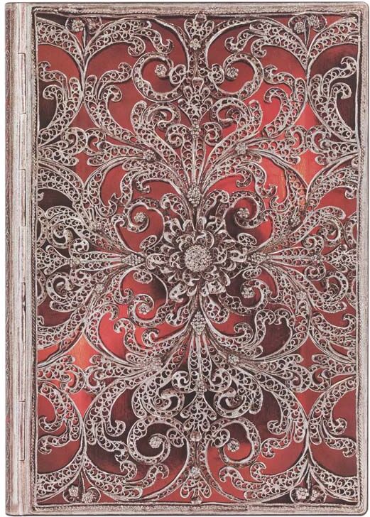 Paperblanks Libreta  flexi midi Filigrana granate