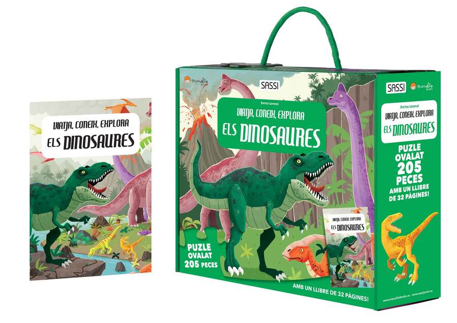 Manolito Books Puzle y libro 205 piezas Els Dinosaures