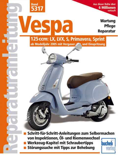 motorbuch Repair manual Vespa 125ccm, LX, LVX,S, Primavera, Sprint modelos 2005- -