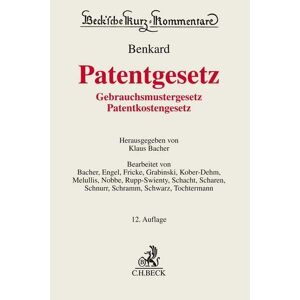 Georg Benkard Patentgesetz: Gebrauchsmustergesetz, Patentkostengesetz