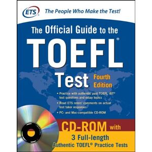 Educational Testing Service Official Guide To The Toefl Test With Cd-Rom (Mcgraw-Hill'S Official Guide To The Toefl Ibt (W/cd)) - Publicité