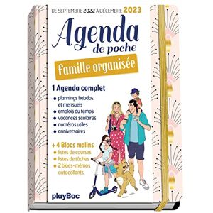 Agenda De Poche 2023 De La Famille Organisée - Rose (De Sept. 2022 À Déc. 2023): S'Organiser N'A Jamais Été Aussi Simple !