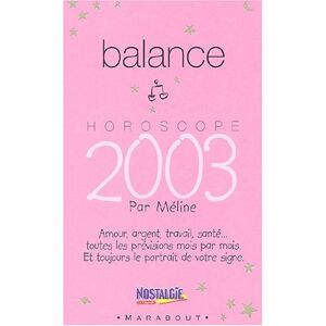 Méline Horoscope 2003 : Balance