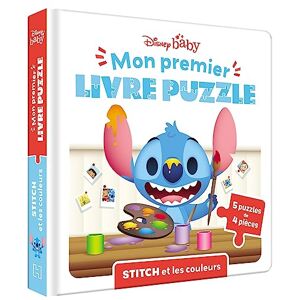 - Mon Premier Livre Puzzle - 4 Pièces - Stitch Et Les Couleurs: 5 Puzzles De 4 Pièces