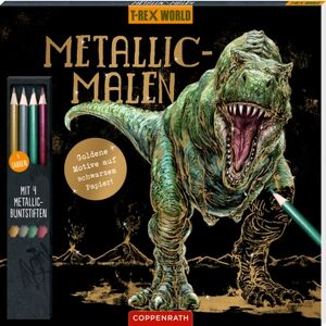 Coppenrath Metal lic-Malen (avec Metal crayons de couleur lic) - T-Rex World