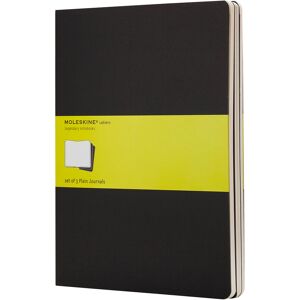 Moleskine Set de 3 cahiers Moleskine noir 19 x 25 cm ivoire sans quadrillage 120 pages