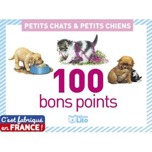 Lito diffusion Boîte de 100 bons points chats chiens, 20 images par 5 ex avec texte documentaire au dos - Lot de 3