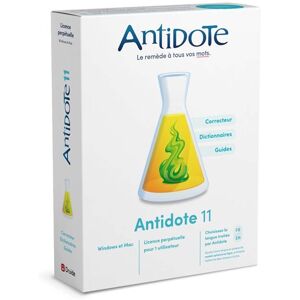 Logiciel Antidote 11 Druide Correcteur grammatical et dictionnaires français ou anglais pour PC ou Mac - Publicité