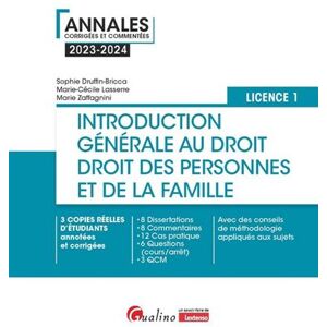 Gualino Eds Introduction générale au droit et droit des personnes et de la famille - L1 - Publicité