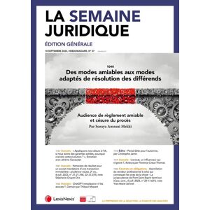 Info-Presse La Semaine Juridique - Edition générale - Abonnement 12 mois