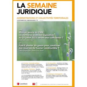 Info-Presse La Semaine Juridique - Administrations et collectivites territoriales - Abonnement 12 mois