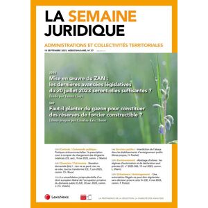 Info-Presse La Semaine Juridique - Administrations et collectivités territoriales - Abonnement 12 mois