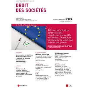 Info-Presse Droit des Sociétés - Abonnement 12 mois