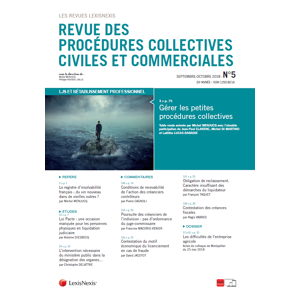 Info-Presse Revue des Procédures collectives civiles et commerciales - Abonnement 12 mois