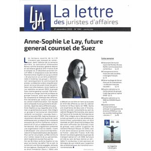 Info-Presse LJA - La Lettre des Juristes d'Affairess - Abonnement 12 mois + 6 Hors série