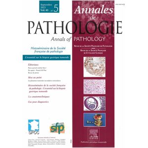 Info-Presse Annales de Pathologie - Abonnement 12 mois