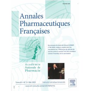 Annales Pharmaceutiques Françaises - Abonnement 12 mois