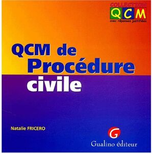QCM de procedure civile Natalie Fricero Gualino