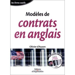 modèles de contrats en anglais (cd-rom offert) auzon, olivier d' editions d\'organisation