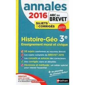 Histoire geo, enseignement moral et civique, 3e : brevet 2016 Gregoire Pralon, Laure Genet Nathan