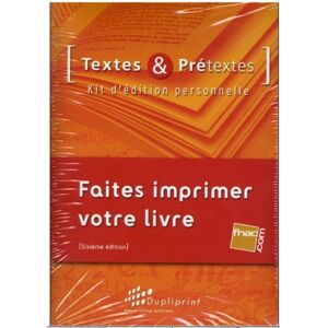 textes et pretextes kit d'edition personnelle editions fnac