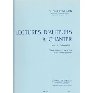 Odette gartenlaub - lectures d auteurs a chanter pour le preparatoire  odette ( gartenlaub ALPHONSE LEDUC