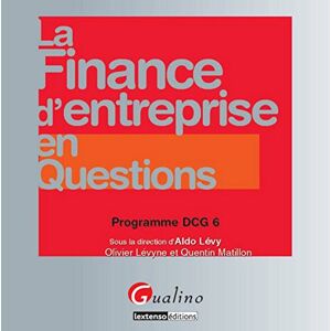 La finance d'entreprise en questions : programme DCG 6 Olivier Levyne, Quentin Matillon Gualino