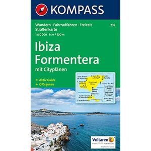 Carte touristique Ibiza Formentera cartes kompass Kompass