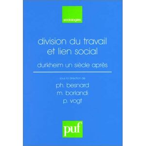 Division du travail et lien social : Durkheim un siècle après  philippe besnard, paul vogt, massimo borlandi PUF