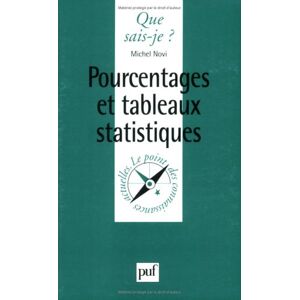 Pourcentages et tableaux statistiques Michel Novi PUF