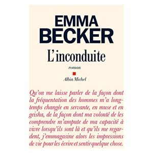 L'inconduite Emma Becker Albin Michel - Publicité