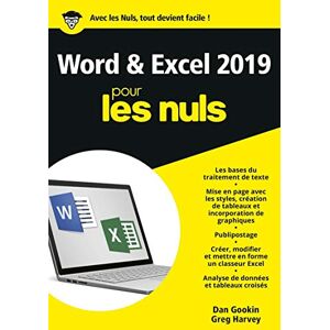 Word & Excel 2019 pour les nuls Dan Gookin, Greg Harvey First interactive - Publicité
