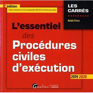 L'essentiel des procedures civiles d'execution : 2019-2020 Natalie Fricero Gualino